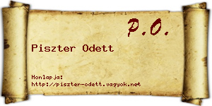 Piszter Odett névjegykártya
